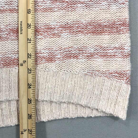 Maurices Sweater Women's Medium Red Striped Knit Pullover Button Long Sleeve - Picture 12 of 13